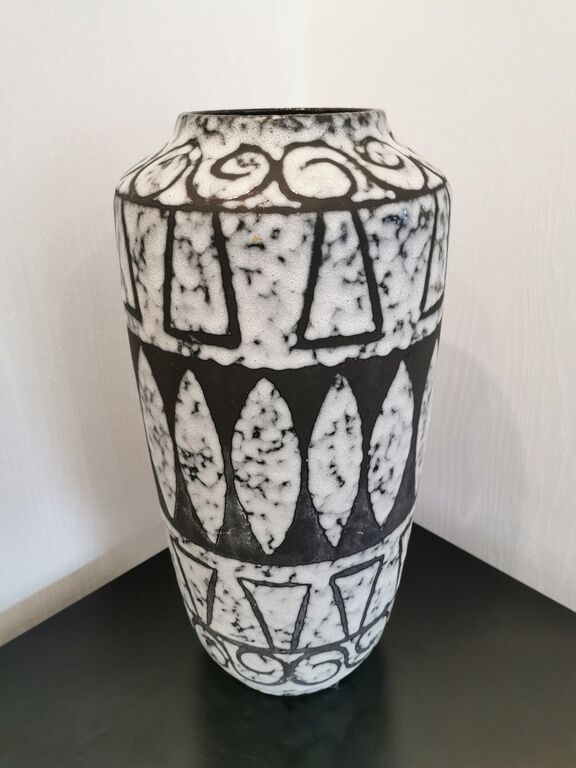 Vase Scheurich West Germany noir et blanc