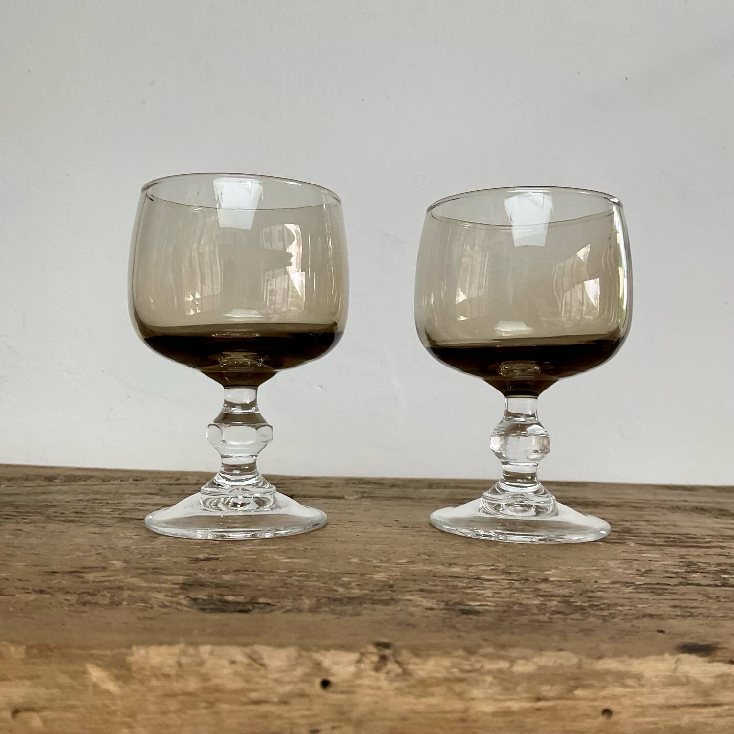 5 smoked liqueur glasses