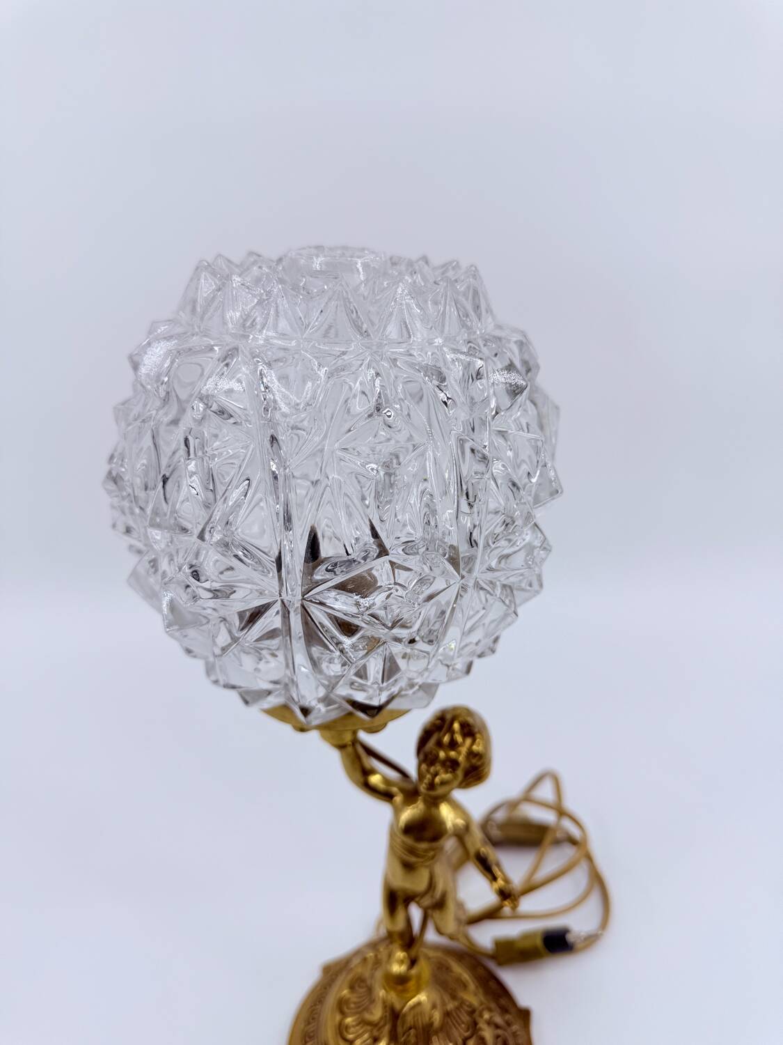 Vintage cherub lamp