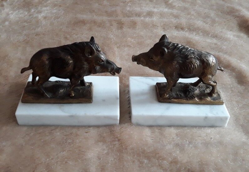 Bookends - boars - 50s