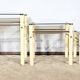 Beige Metal Nesting Tables, attributed to Yves Boutboul – 1970