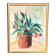 Original Swedish Oil On Canvas – “Vase With Plant” – Vintage & Framed – 34 × 45 Cm