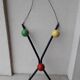 Metal and wood coat rack