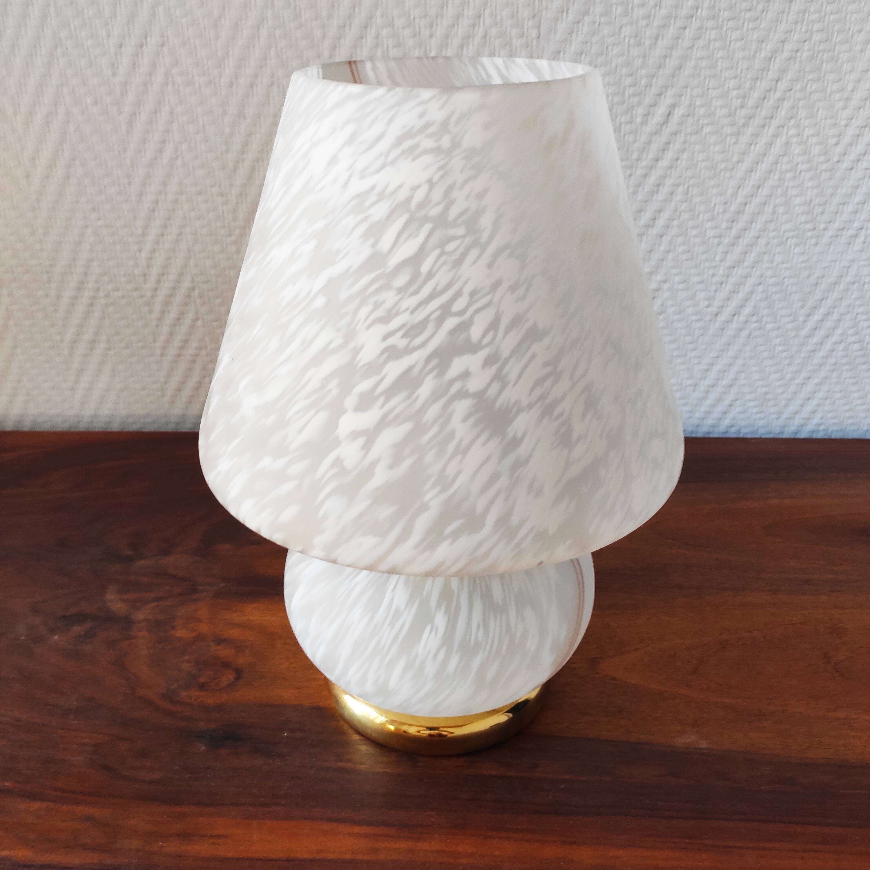 Vintage Murano glass mushroom lamp