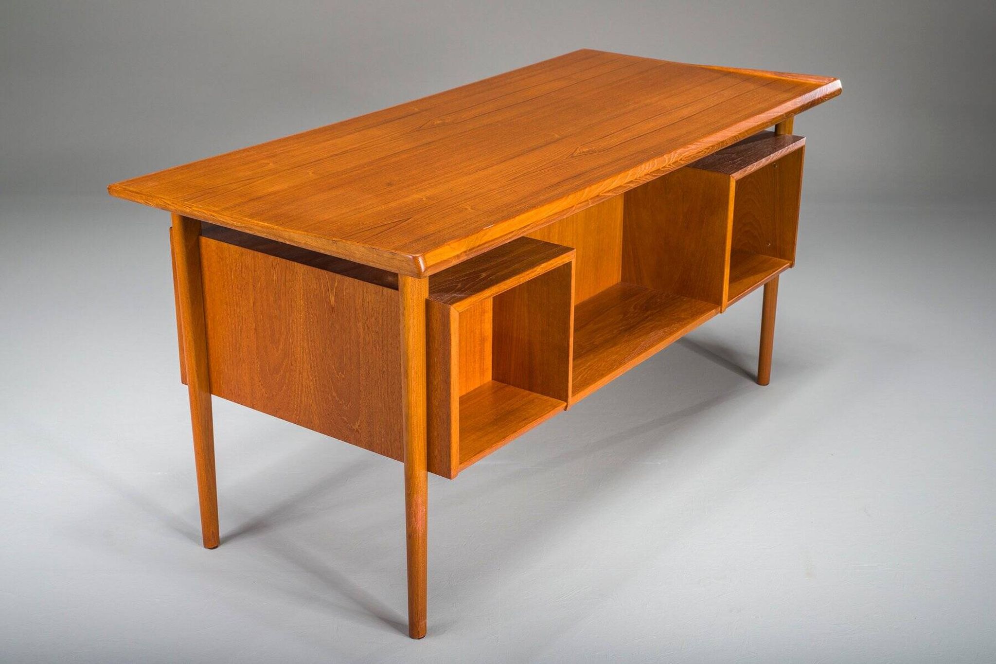 Danish teak desk by Peter Lovig Nielsen for Hedensted Mobelfabrik, 1974