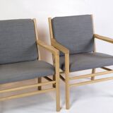 Set Of 2 Armchairs Model J147 Made In Oak By Erik Ole Jørgensen Made By FDB