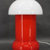 Opaline glass mushroom table lamp, Space Age, Czechoslovakia, 1970s