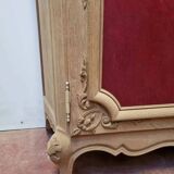 Louis XV buffet in oak & leather - Sandblasted