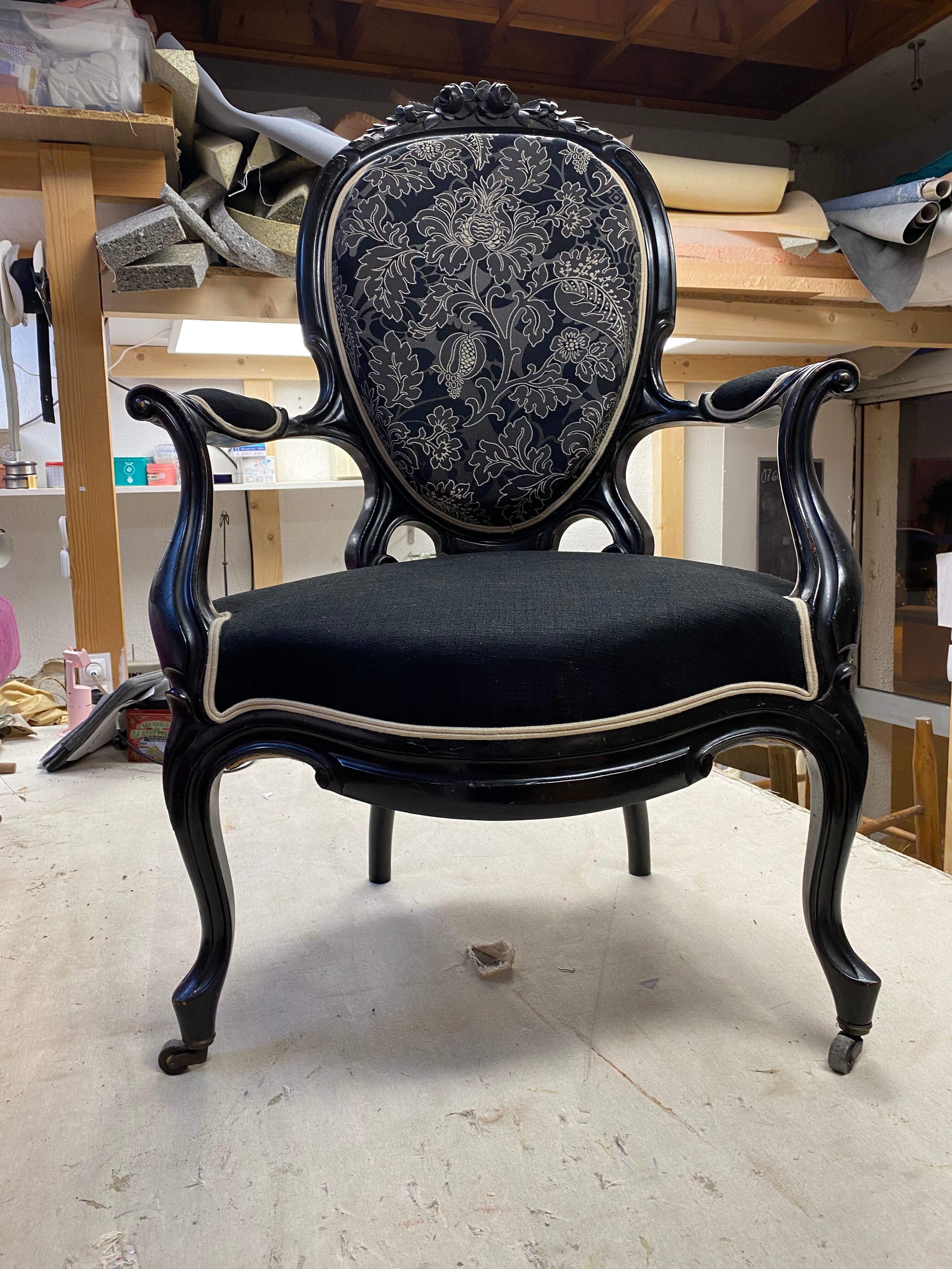 Baroque Napoleon III armchair