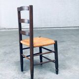 French Provincial Design Rush Dining Chairs, 1940s, Set of 8