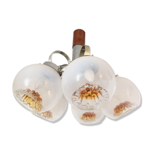 lustre chrome et globes