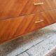 Commode vintage design chevrons