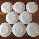 + Set 8 dessert plates Céranord - Saint Amand model Eglantines +