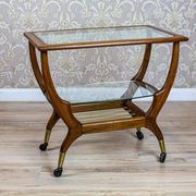 Vintage Coffee Table with Glass Top, 1990s