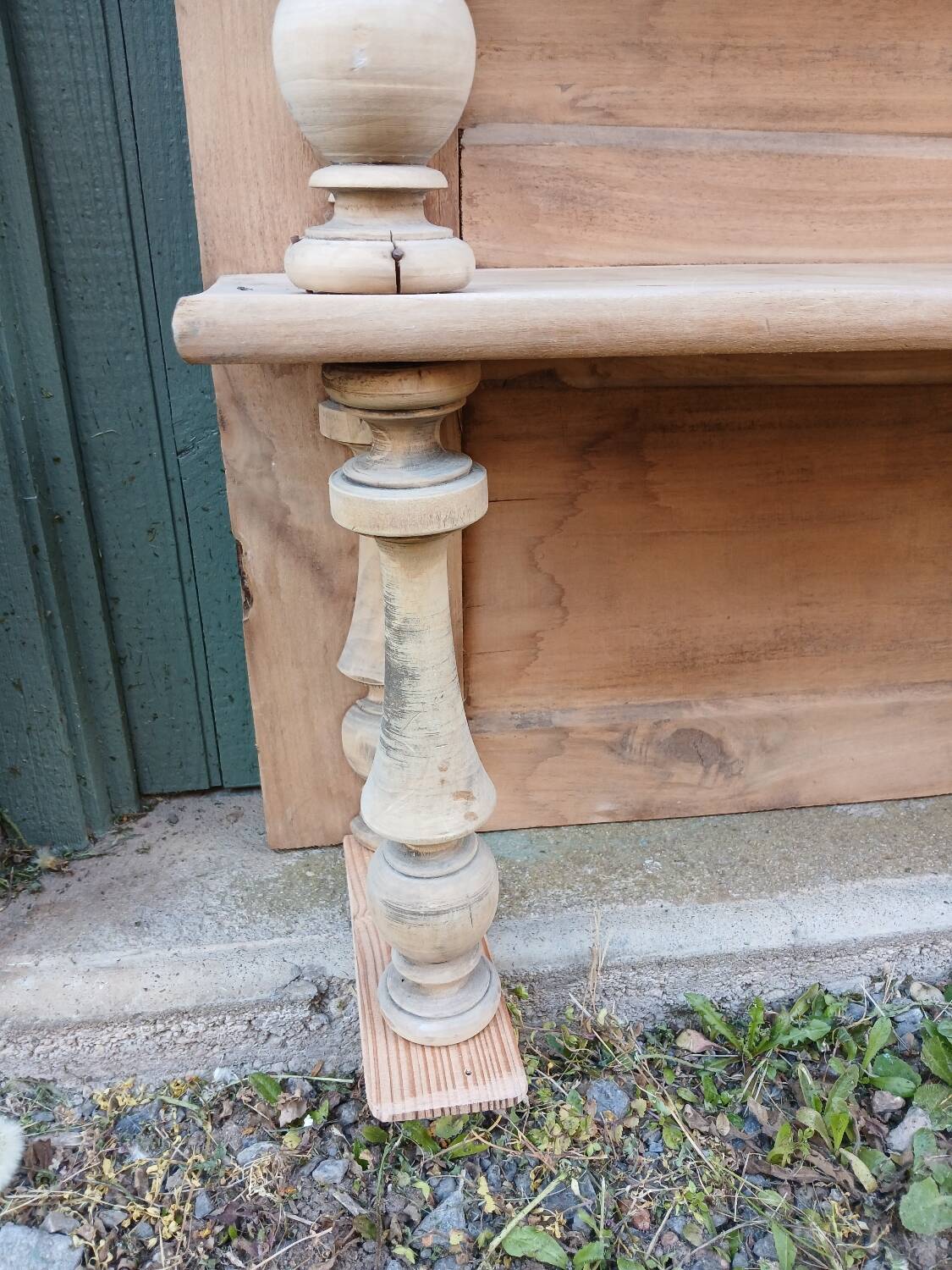 Antique carved wooden shelf