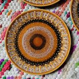 Set of 6 Sarreguemines stoneware dessert plates