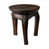 Lobi stool "Tanga" – 3 legs in carved wood – H38, H42 cm