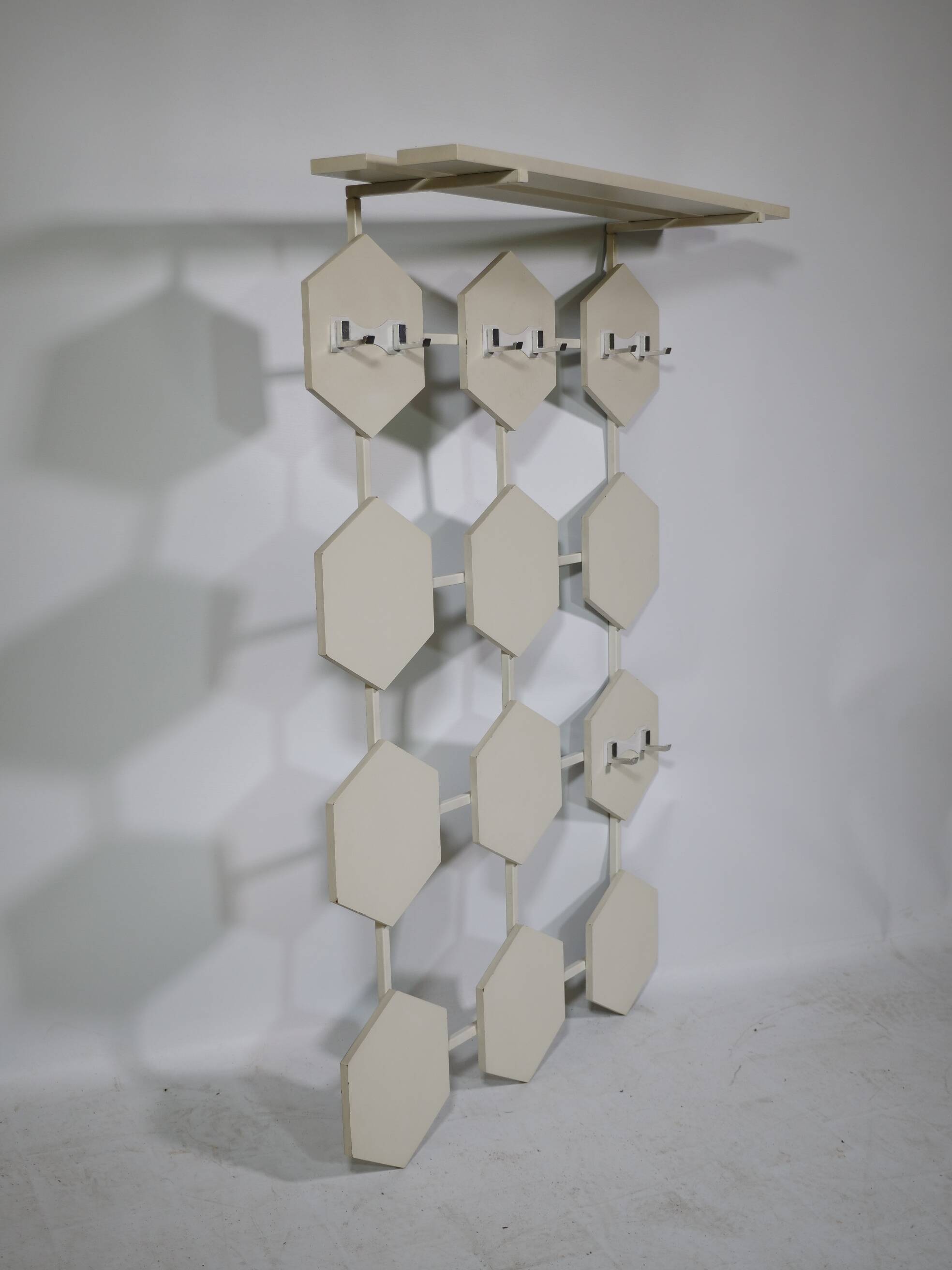Space age design wall coat rack, 1960s 1970s