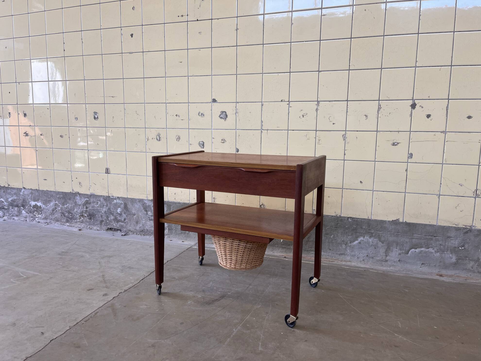 Vintage Scandinavian teak side table