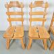 Dutch Brutalist Dining Chairs with Ladder Backrests in Oak, 1960s, Set of 4