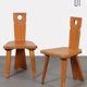 Paire de chaises vintage en bois vers 1960