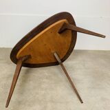 50s tripod coffee table with compass legs