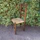 Set of 4 handcrafted rush chairs in solid oak.