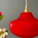 Vintage red opaline suspension globe