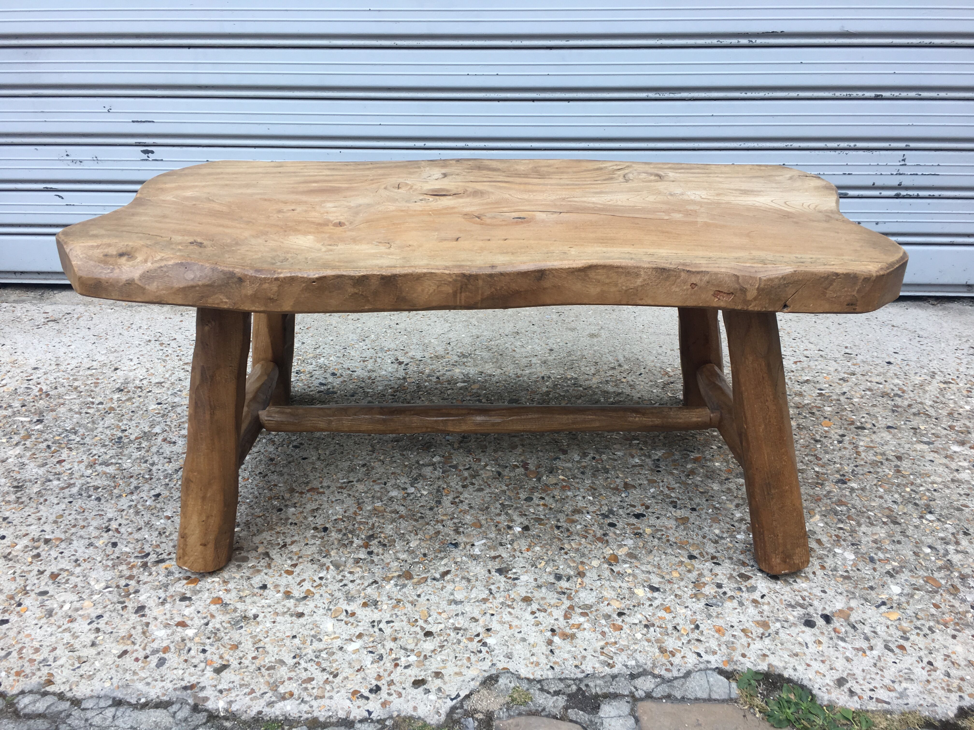 Massive elm coffee table