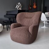 Fauteuil rond pivotant brun et neuf