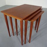 Danish Teak Nesting Tables, 1960s, Set of 3