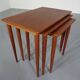 Danish Teak Nesting Tables, 1960s, Set of 3