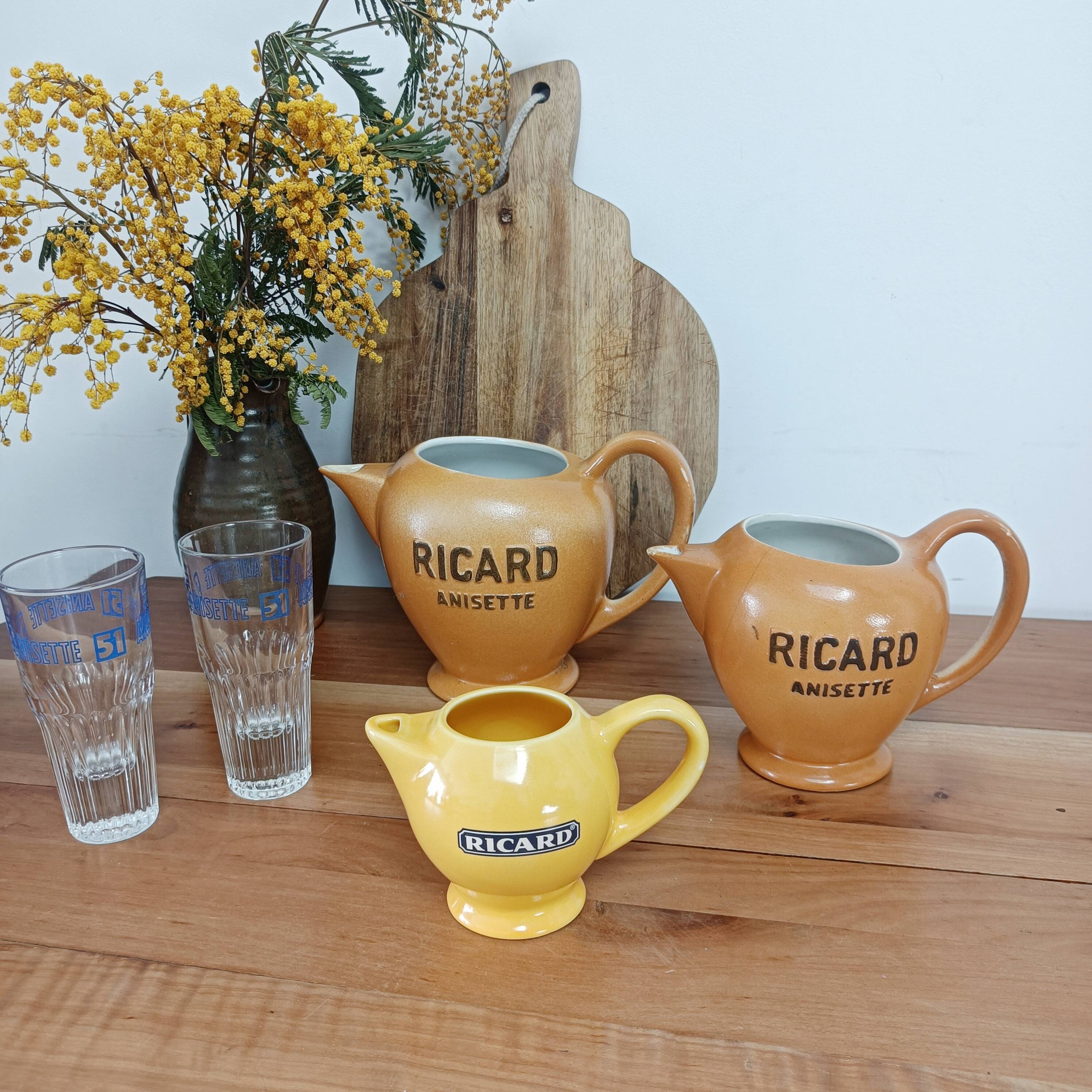 Stoneware pitcher Ricard anisette