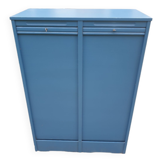 70s double curtain filing cabinet