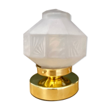 Table lamp globe vintage art deco glass