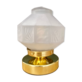 Table lamp globe vintage art deco glass