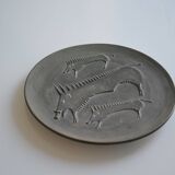 Ceramic wall plate attributed to Wim Mühlendyk