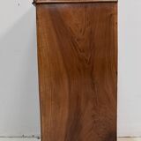 Bedside table in solid walnut with Marble Ste Anne, 1900
