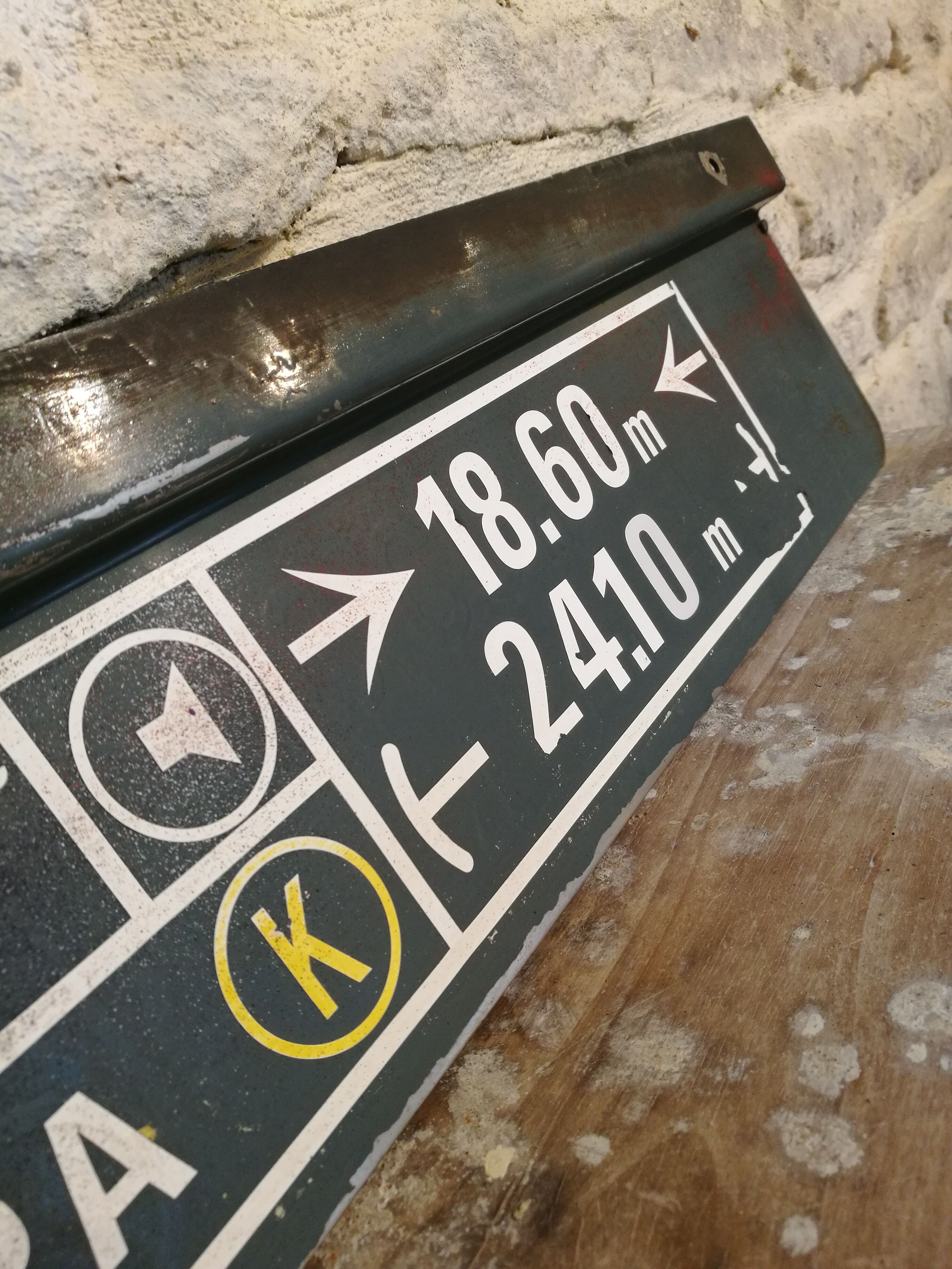 Old plate of BOM from an old boxcar