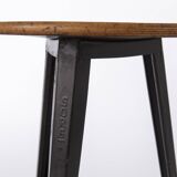 Rowac workshop stool, Tripod with solid beech top, 1950s