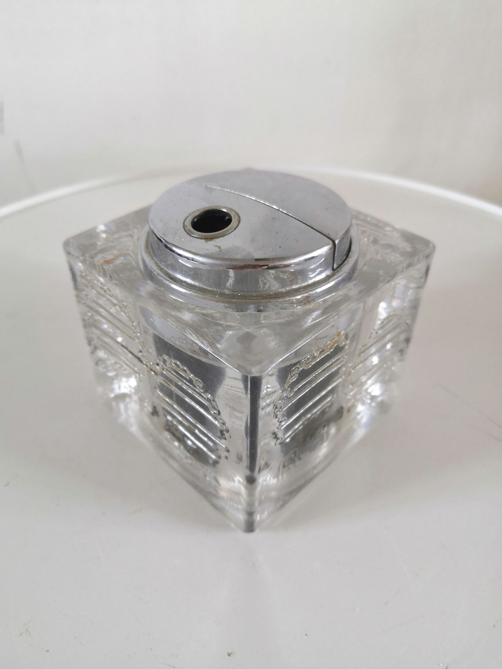 Glass lighter inlaid decoration design 70s