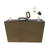 Valise cuir noir  bords et poignée piqures sellier