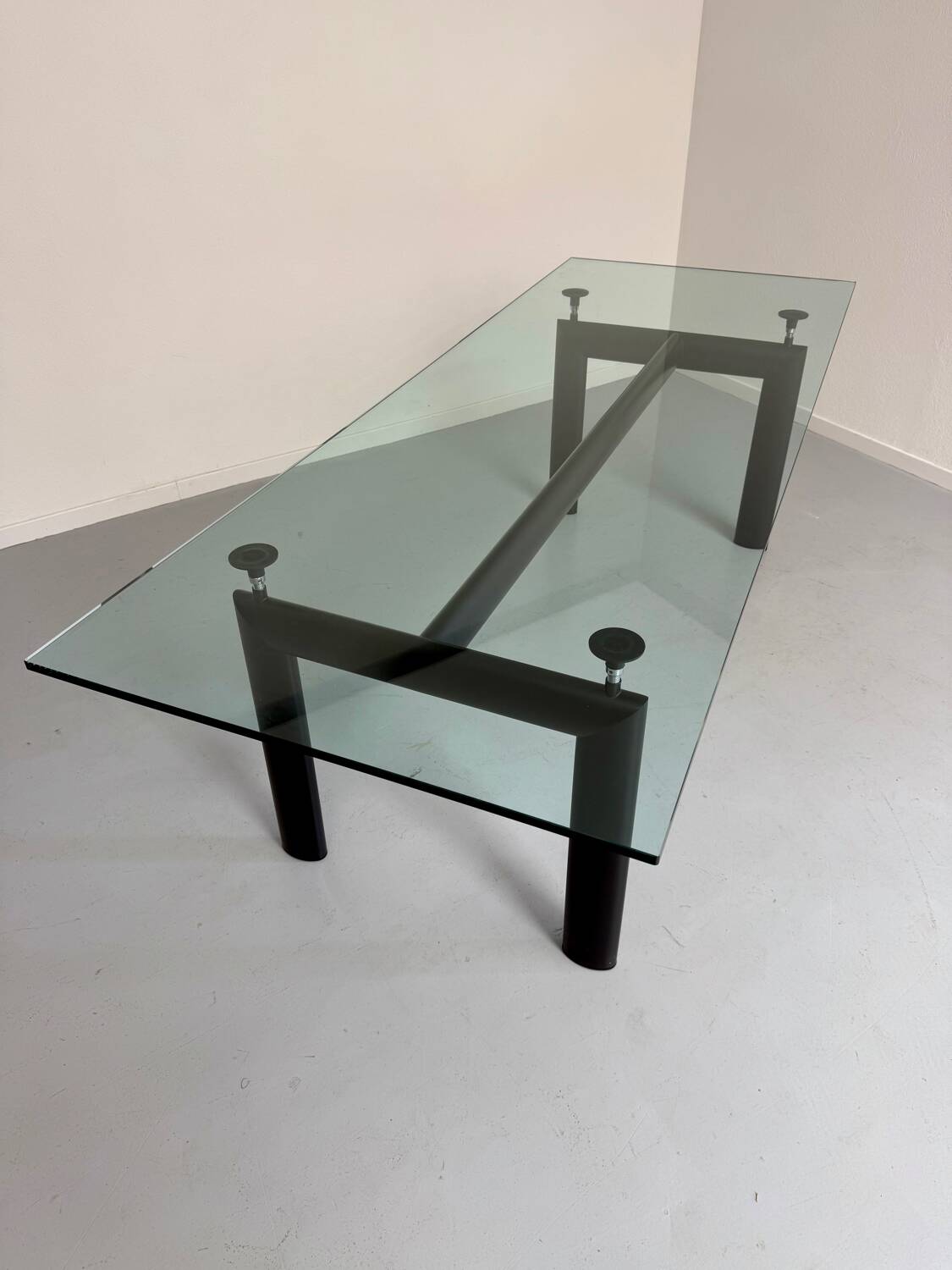 Le Corbusier Cassina LC6 vintage glass dining table