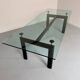 Le Corbusier Cassina LC6 vintage glass dining table