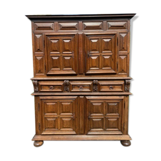 Cabinet cabinet louis xiii double body wardrobe renaissance old