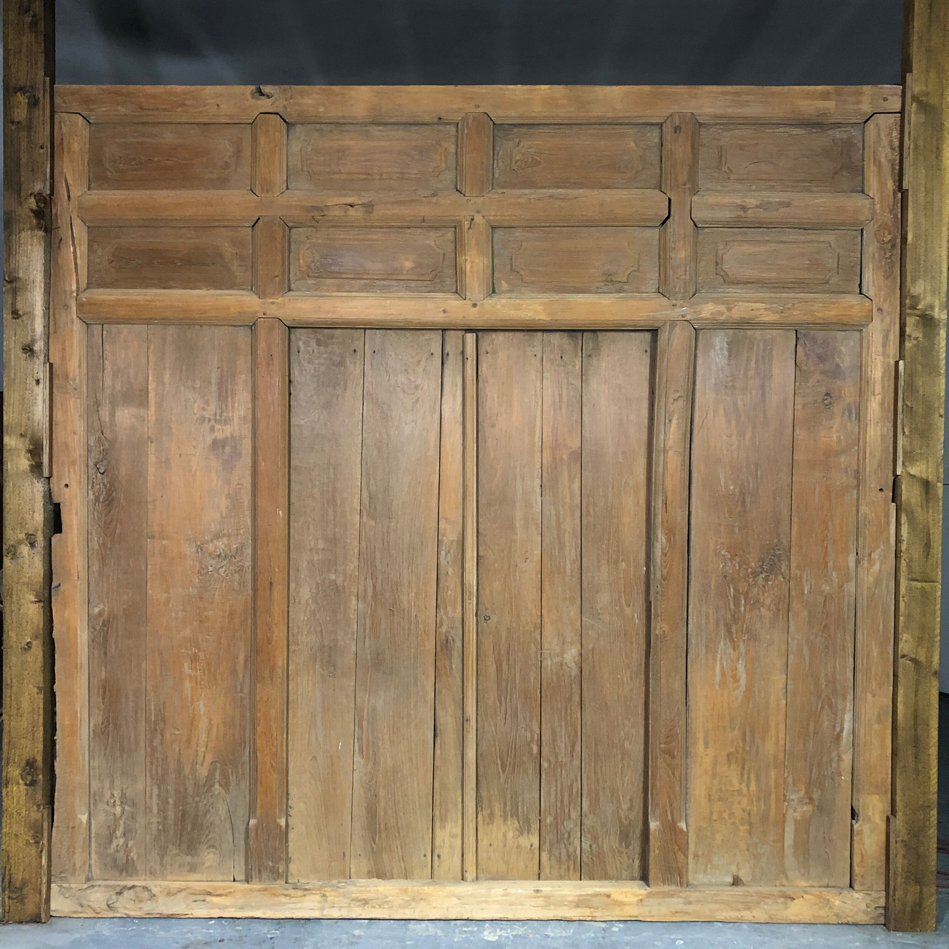 Old wooden door with its frame