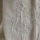 Antique linen sheet with days, embroideries and monograms worked