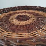 Large two-tone wicker tray