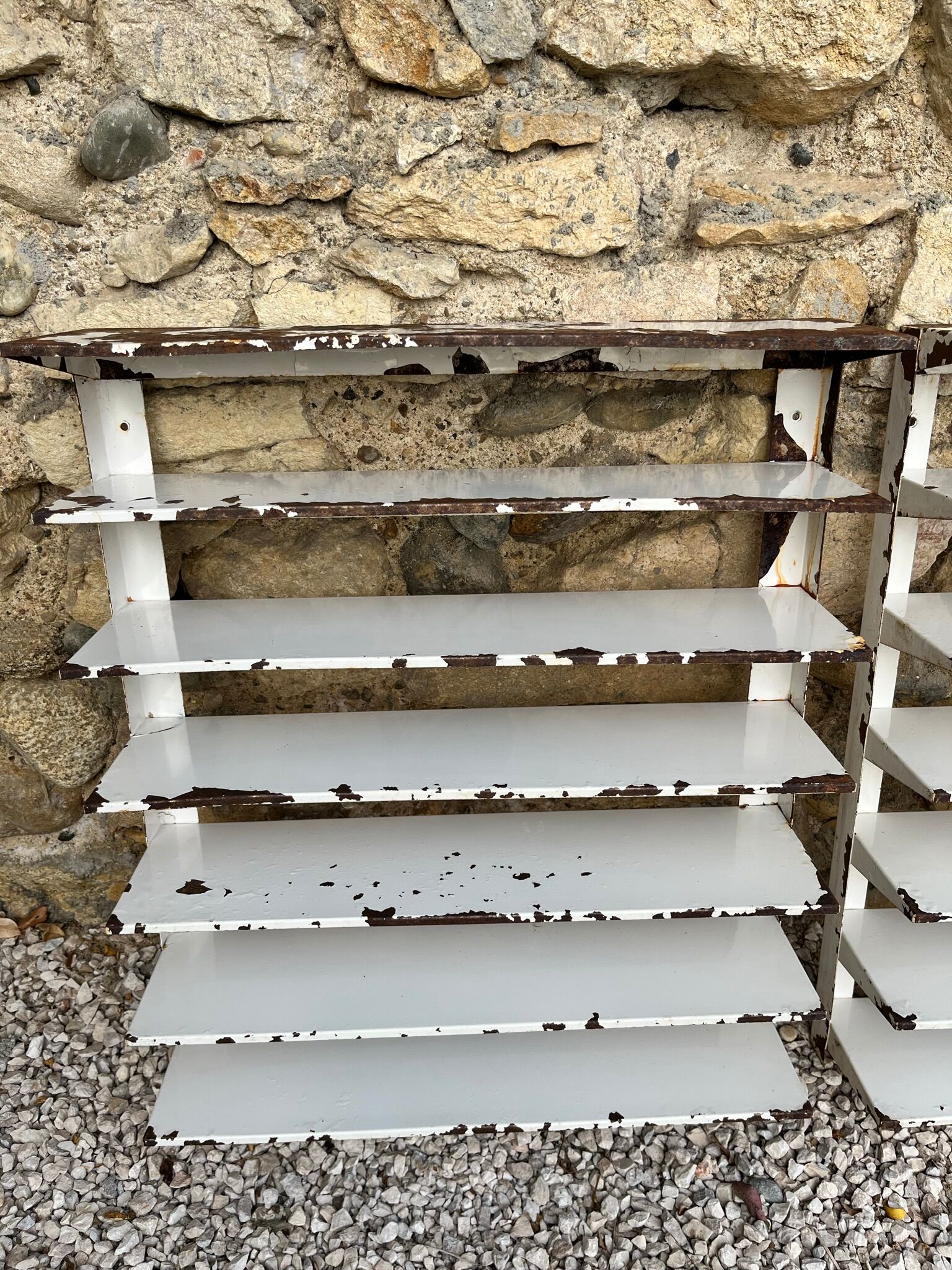 Metal wall workshop shelf
