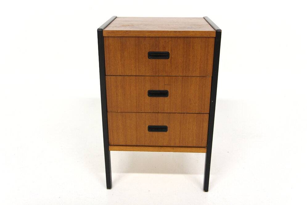 Scandinavian teak and oak chest of drawers, Bertil Fridhagen, Bodafors, Sweden, 1960